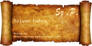 Szives Petra névjegykártya